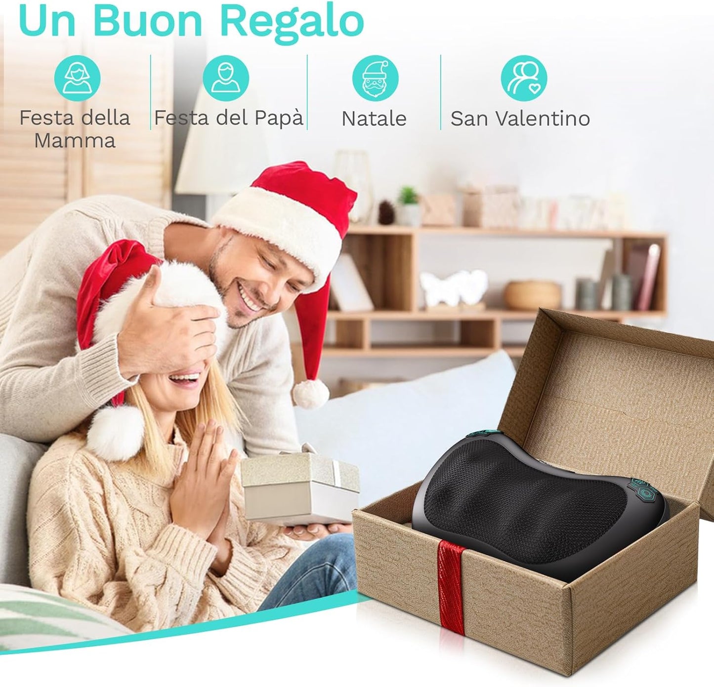 TAKRINK Cuscino Massaggiatore Elettrico Cervicale per Collo e Schiena